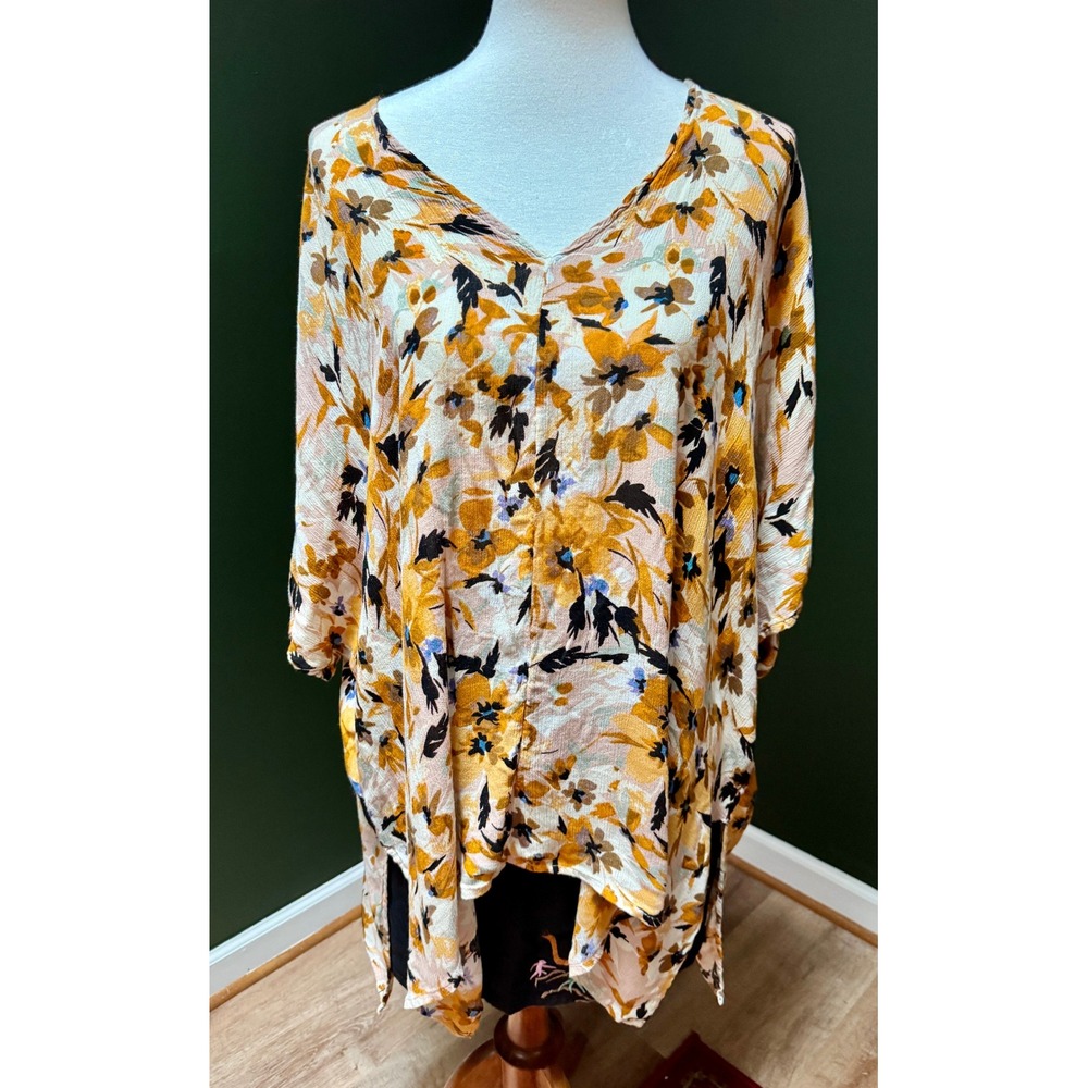 O'neill Floral V-Neck Flowy Lightweight Tunic Women's Size‎ XS/S